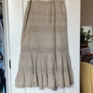 Beige Full Skirt